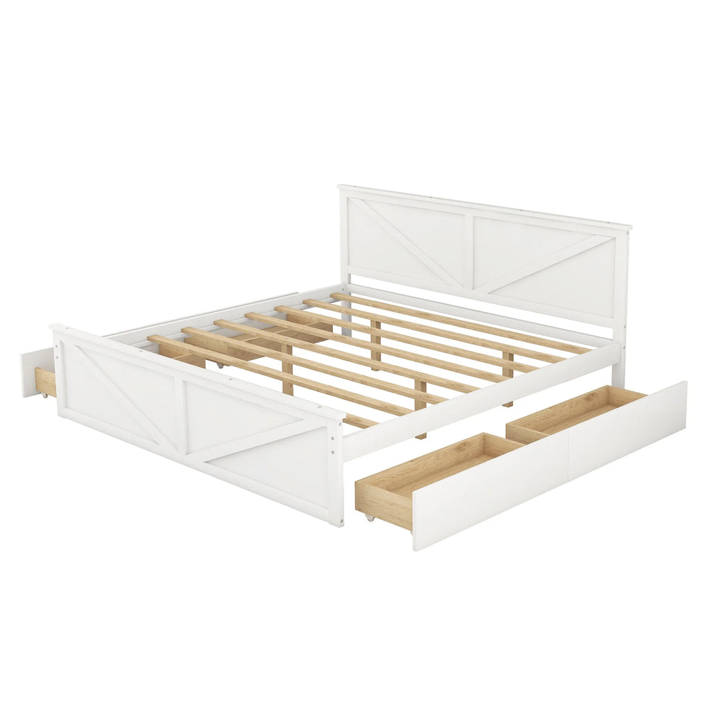 Wooden Platform Bed A624826