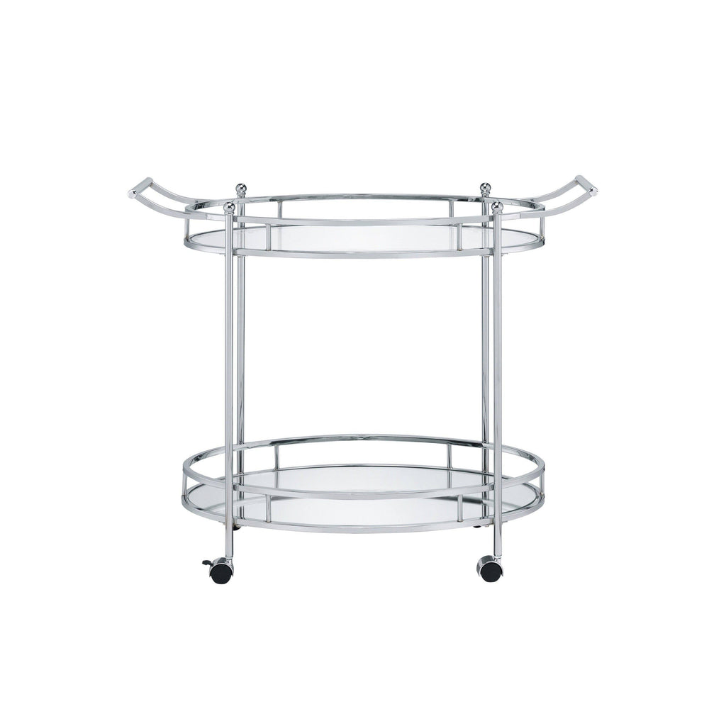 Clear Glass Serving Cart Y716746
