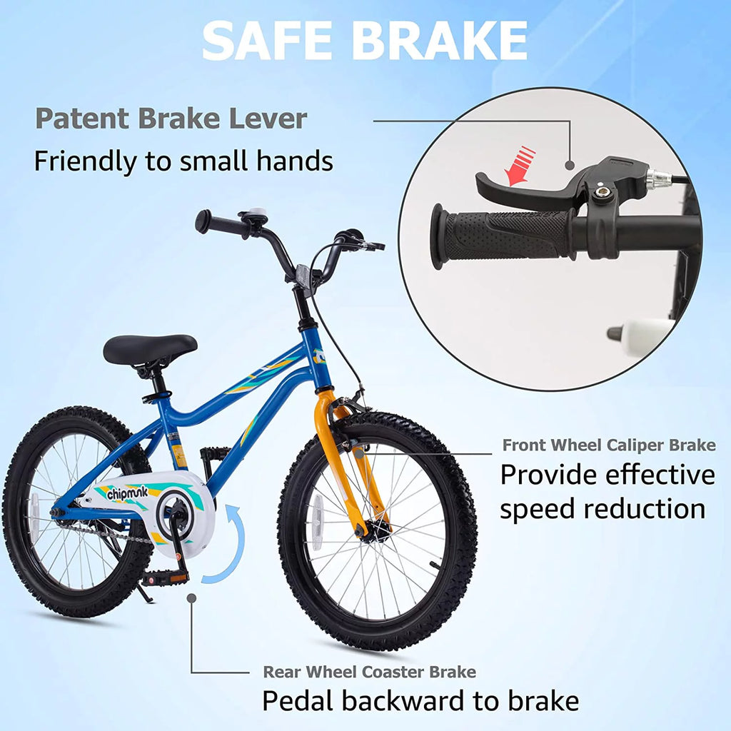 Kids Bike 18 Inch Bicycle with Kickstand Blue F343398