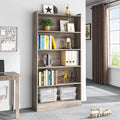 6-Tier Grey Wood Bookcase Z7060