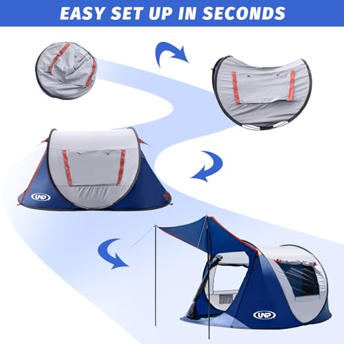 3 Person Instant Pop Up Camping Tent with Carrying Bag F9430