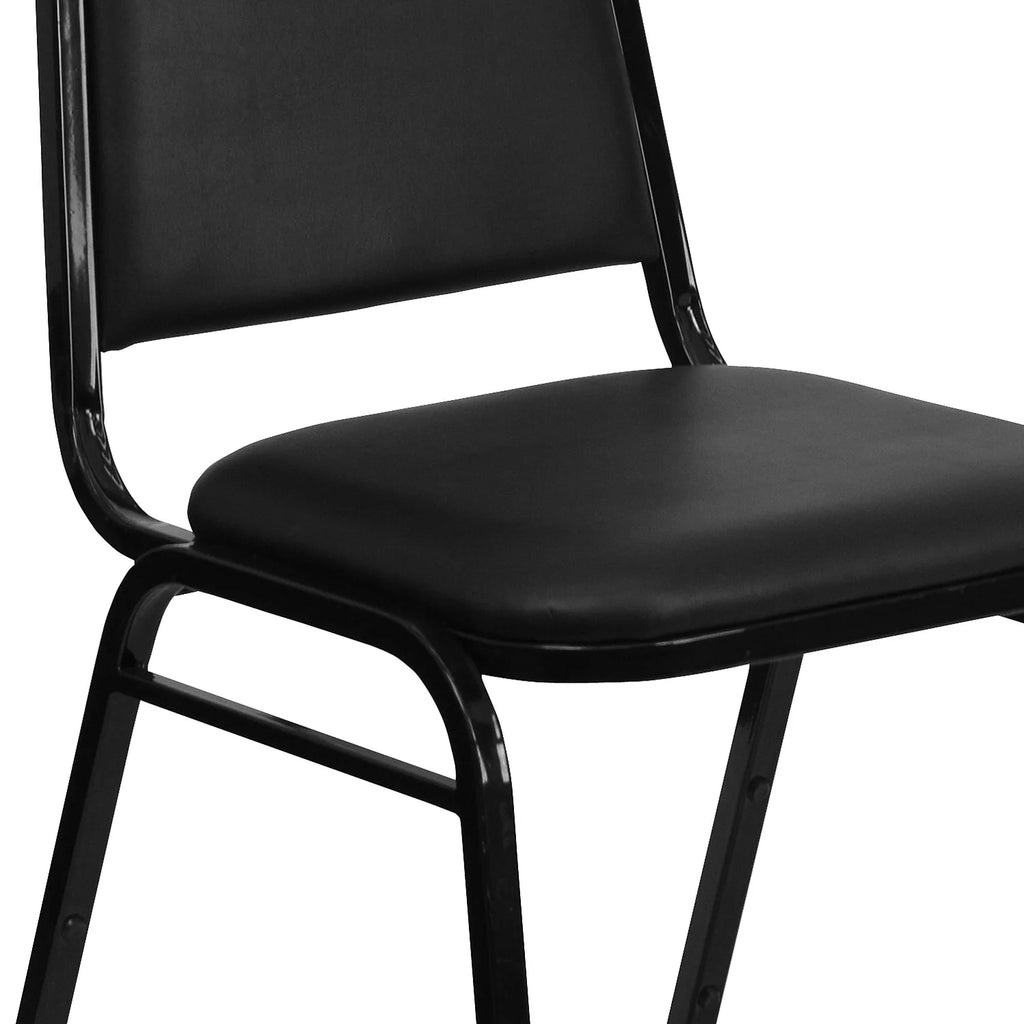 4 Pack Black Vinyl Stacking Banquet Chair U6528