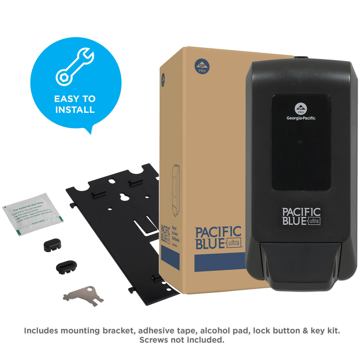 Ultra Black Soap and Sanitizer Dispenser V3807