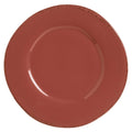 Farmhouse 6 3/8x22 Round Barn Red Wide Rim Porcelain Plate - 36/Case D1991