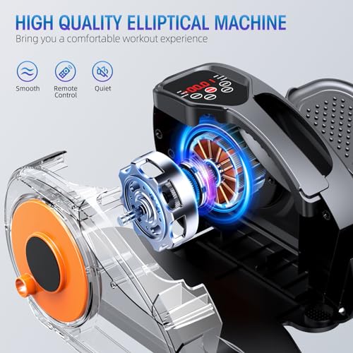 Under Desk Elliptical Machine with 12 Adjustable Speeds U341795