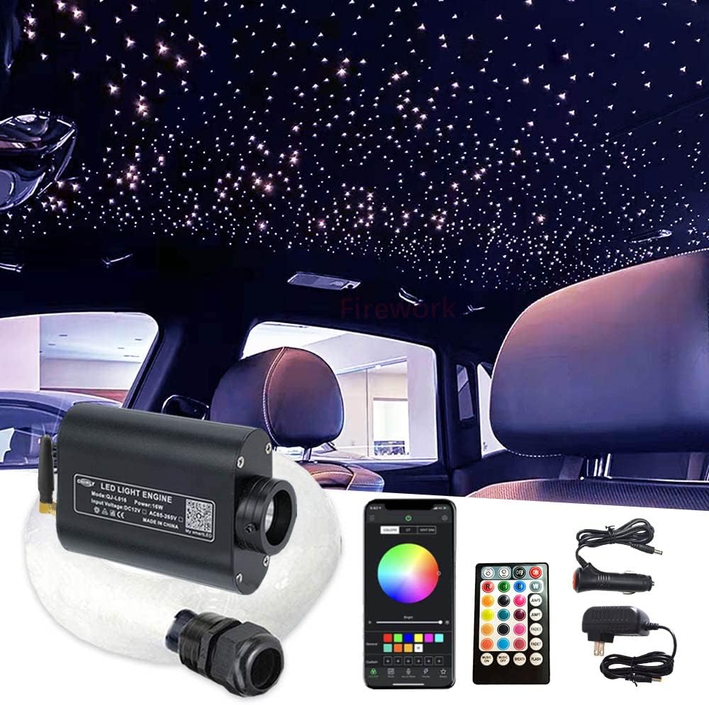 16W RGBW LED Fiber Optic Star Ceiling Light Kit S9841
