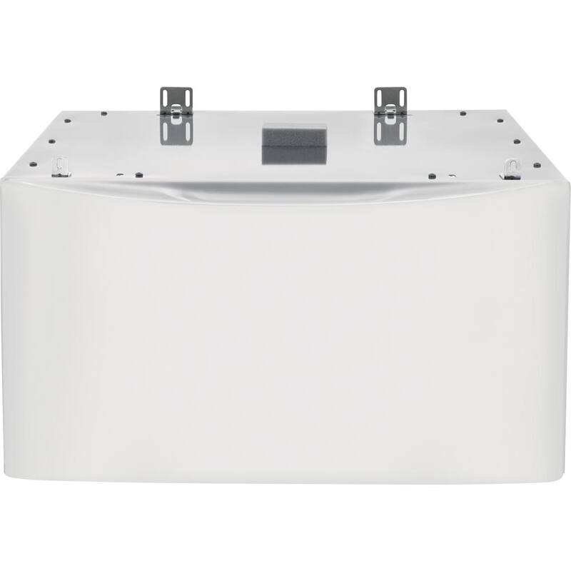 White Laundry Pedestal with Storage Drawer T7687