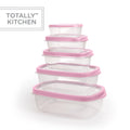 Pink Set of 5 Food Containers W30273