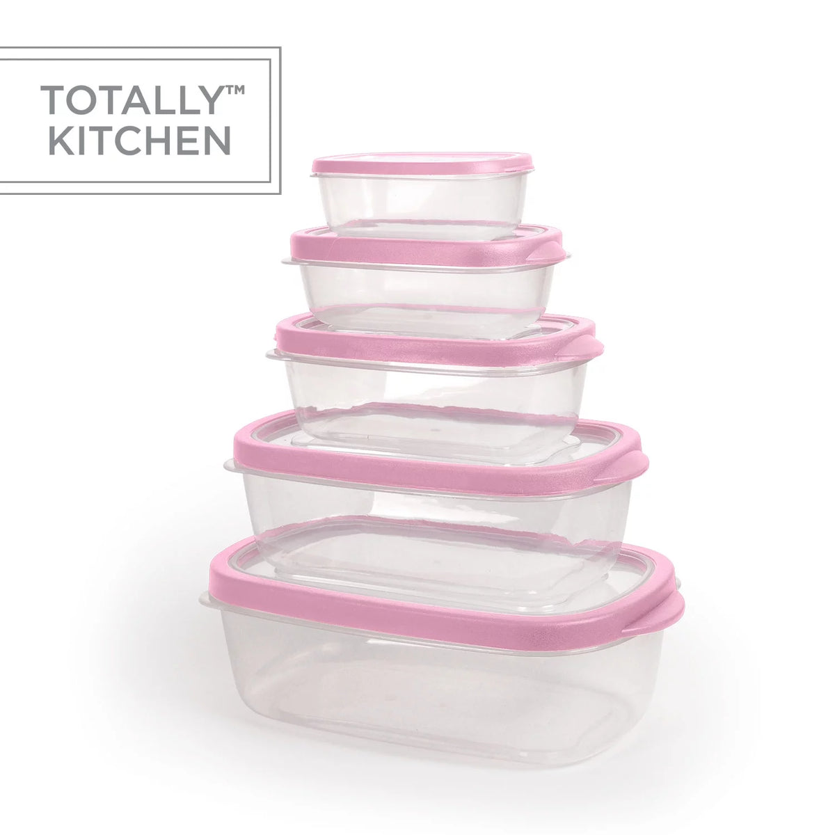 Pink Set of 5 Food Containers W30273