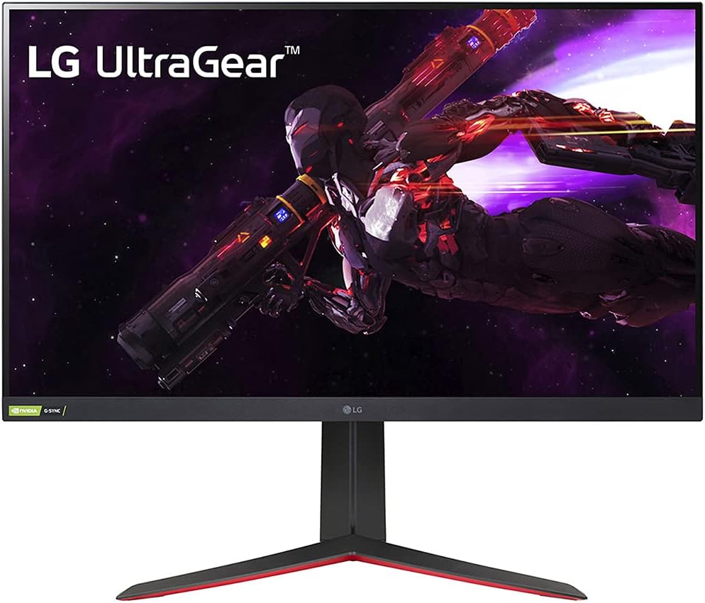 32 inch Ultragear QHD Nano IPS 165Hz HDR Monitor with 2X 6FT HDMI 2.0 Cable, Screen Cleaner and 6-Outlet Surge Adapter P398350