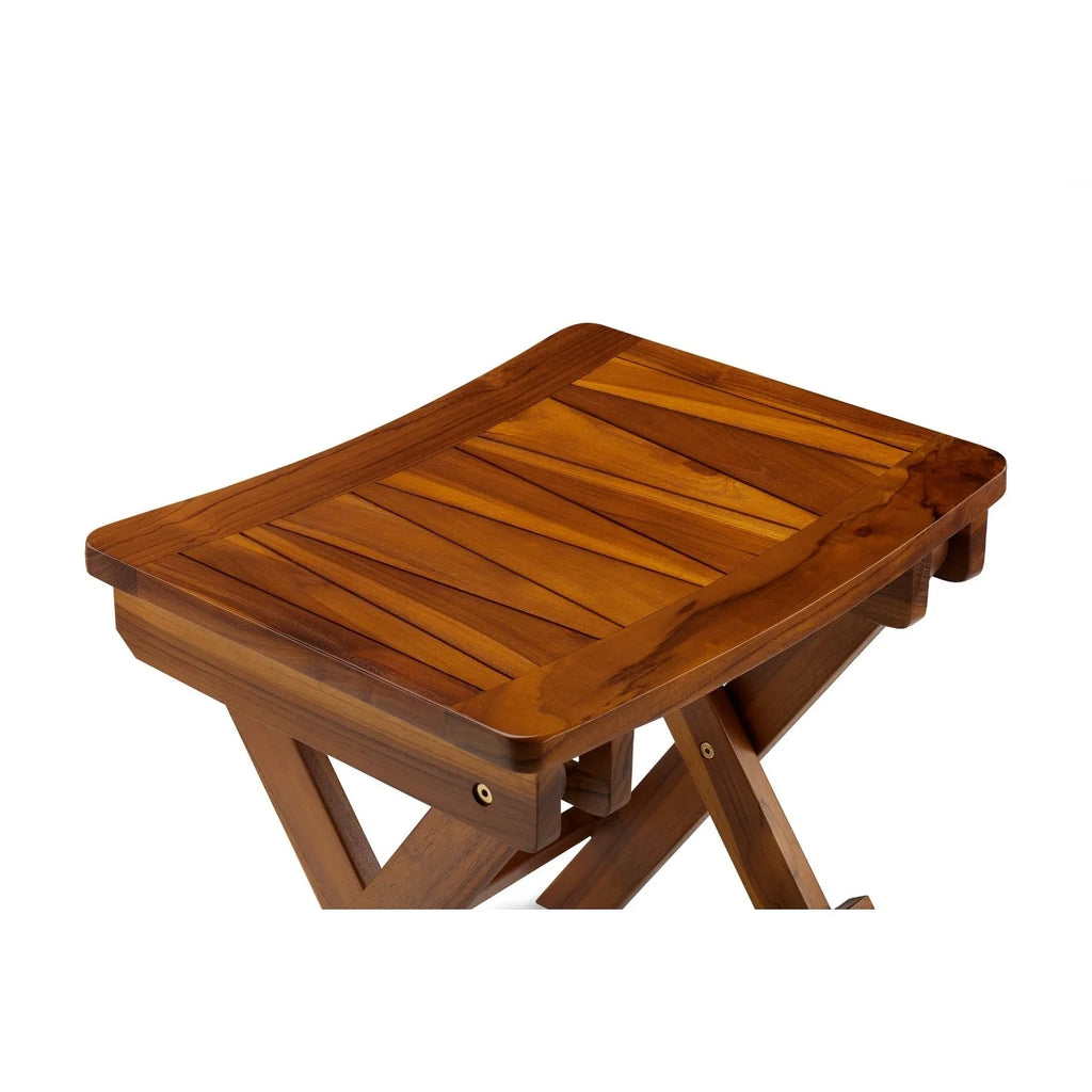 18 Inch Teak Folding Shower Stool S329952
