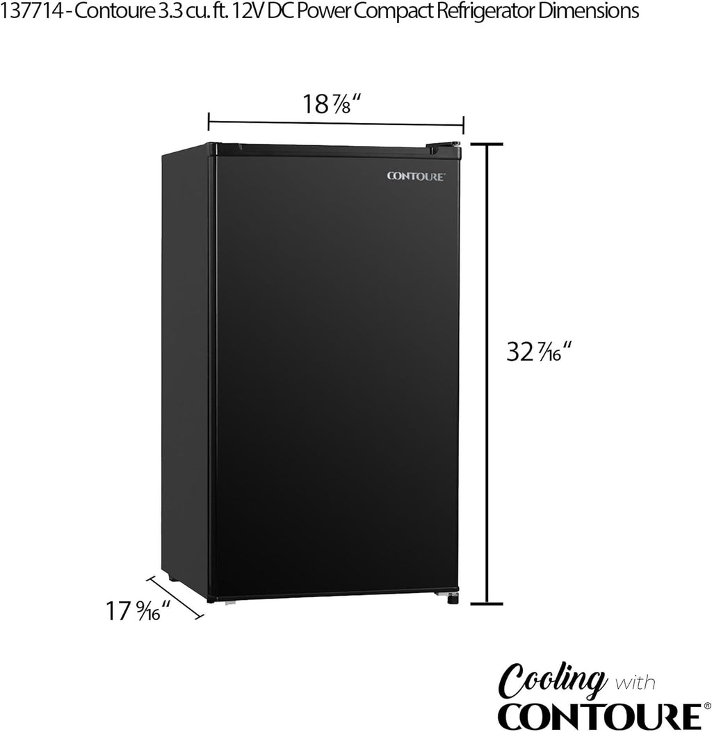Black 3.3 cu.ft. 12V Compact Refrigerator P331405