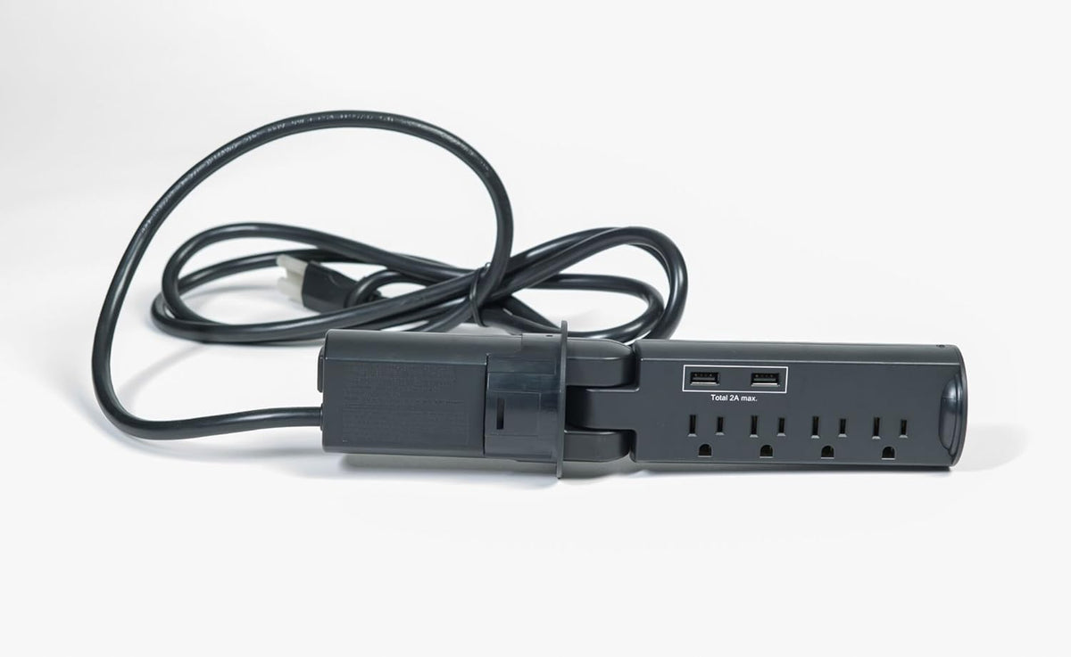 Desktop Pull-Up Power Module Grommet with Surge Protector and USB L605421