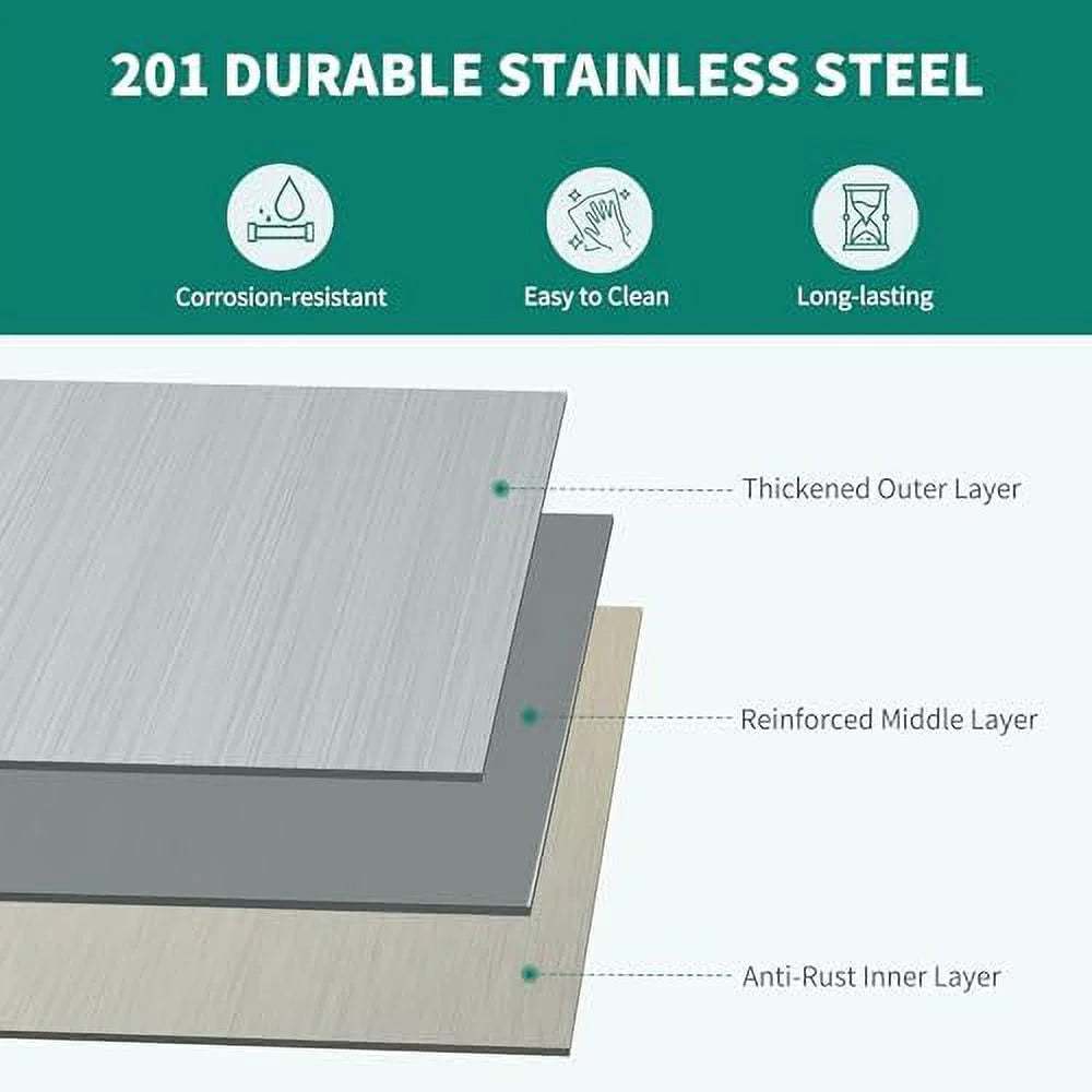 Stainless Steel Folding Table 48" X 24" W412942
