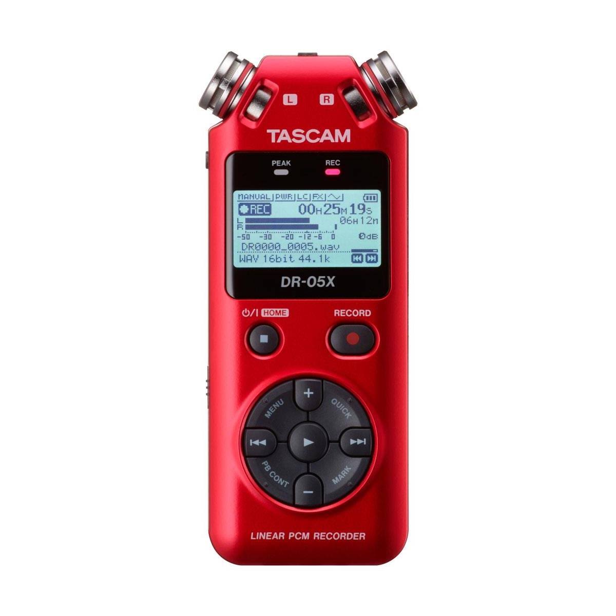 Red Stereo Handheld Digital-Audio Recorder J4299