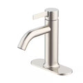 Single-Handle Single-Hole Brushed Nickel Bathroom Faucet P462055