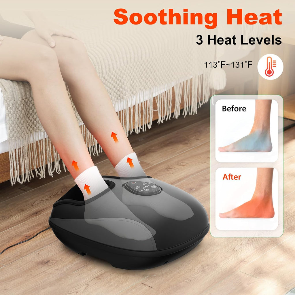 Electric Foot Massager with Heat, Deep Kneading, Compression, Vibration, Remote Control P91959