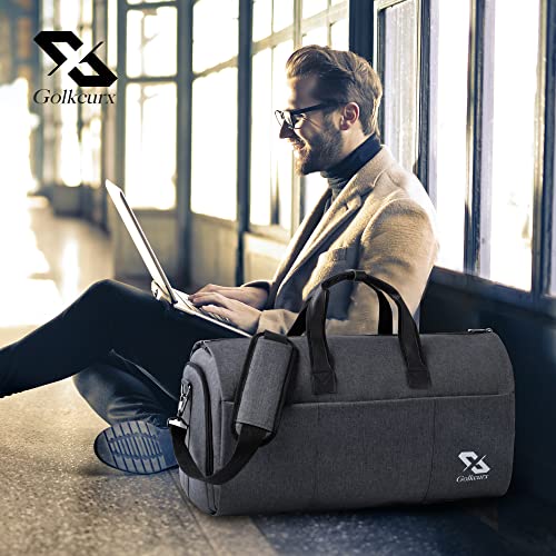 Convertible Garment Bag with Shoe Compartment, Detachable Shoulder Strap E400