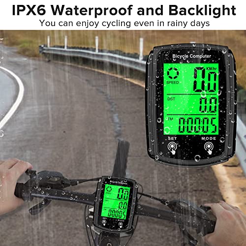 Wired Bike Speedometer with LCD Display A40491
