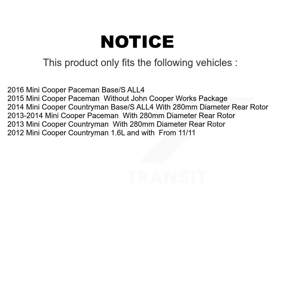 Rear Ceramic Disc Brake Pads and Wear Sensors Kit O87665