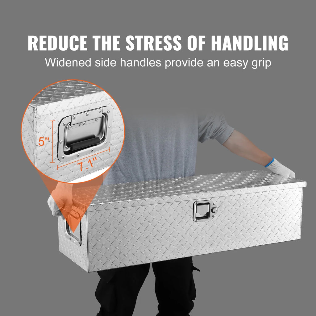 Heavy Duty Aluminum Bar Tread Truck Tool Box K3587