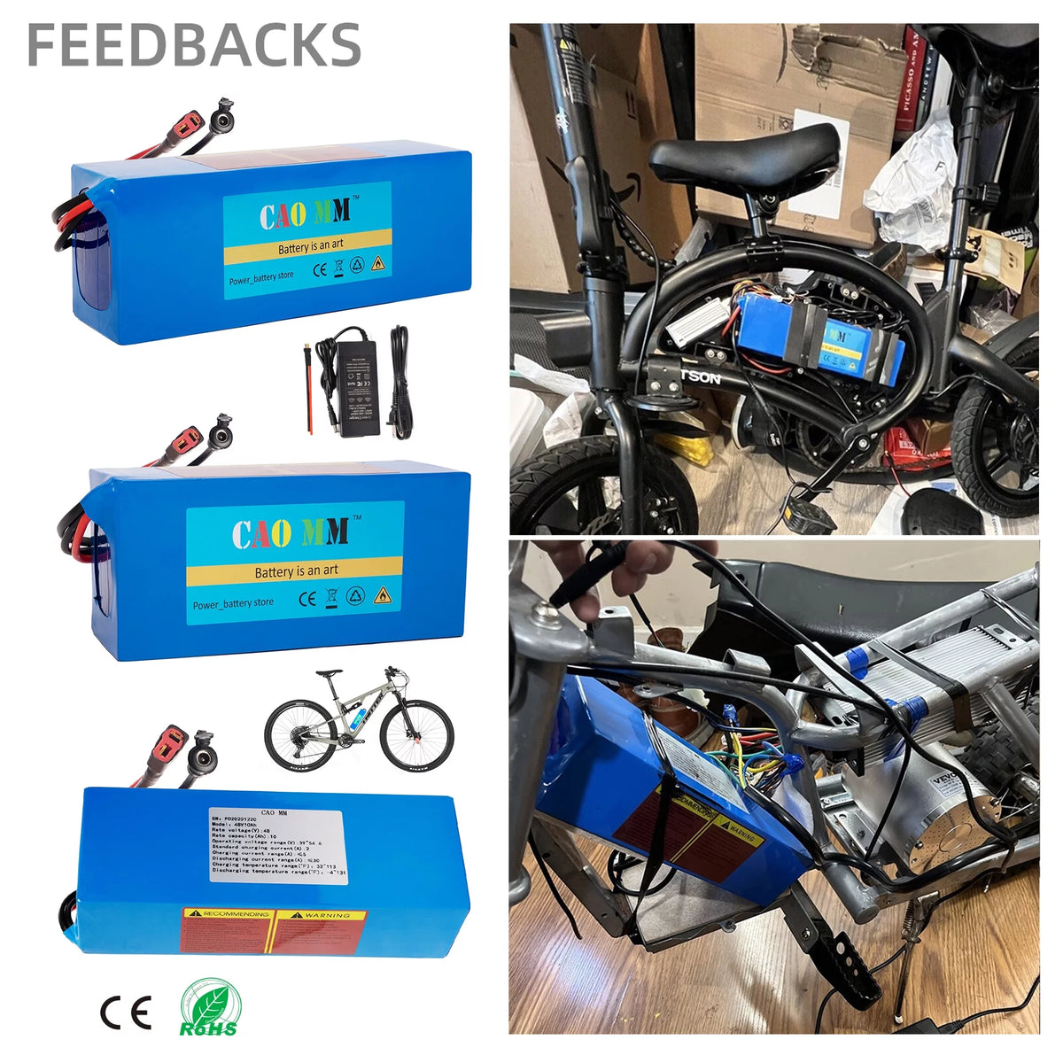 48V 20Ah Lithium Battery with Charger V678