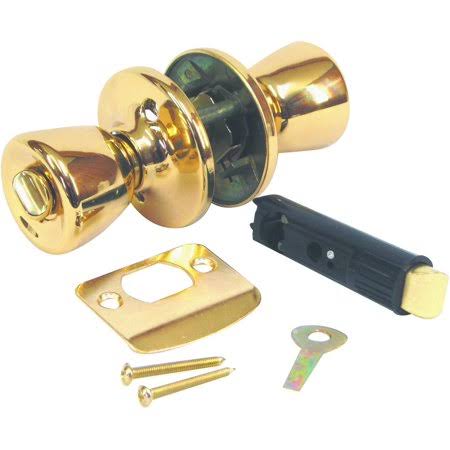 Bright Brass Privacy Lockset D77893
