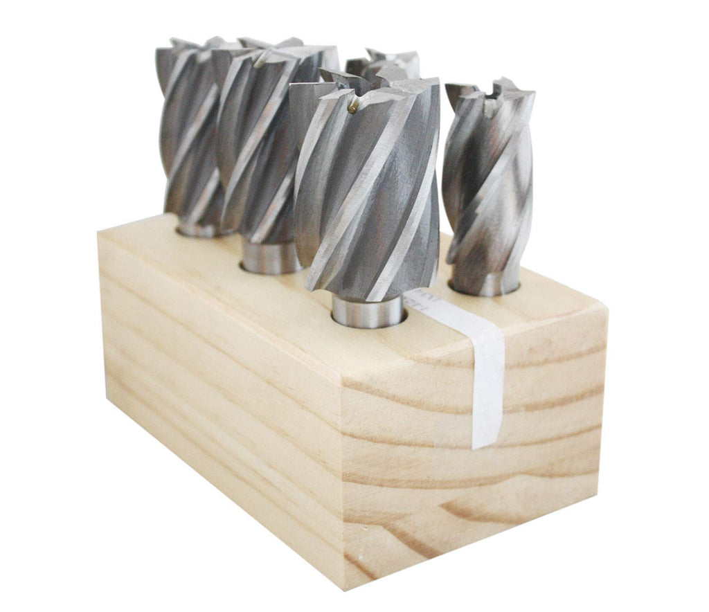 6 Pc Multi Flute H.S.S. End Mills Set, 3/4'' Shank, Cutting Dia 3/4'' to 1-1/2'' X247