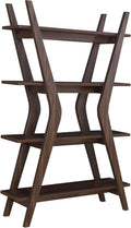 4-Tier Bookcase Dark Walnut Brown Z530