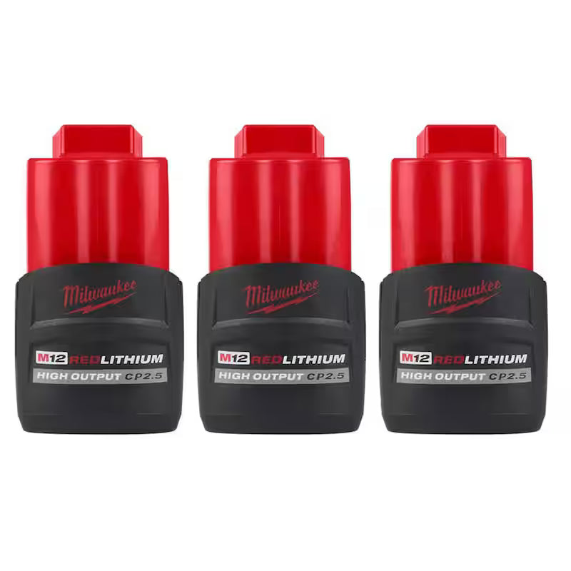 12 Volt Lithium Ion 2.5 Ah Battery 3-Pack E945784
