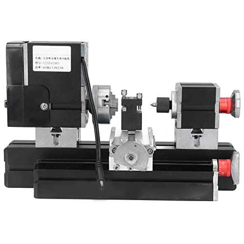 12VDC 60W 12000RPM Micro Lathe Machine with Drill Chuck V19371