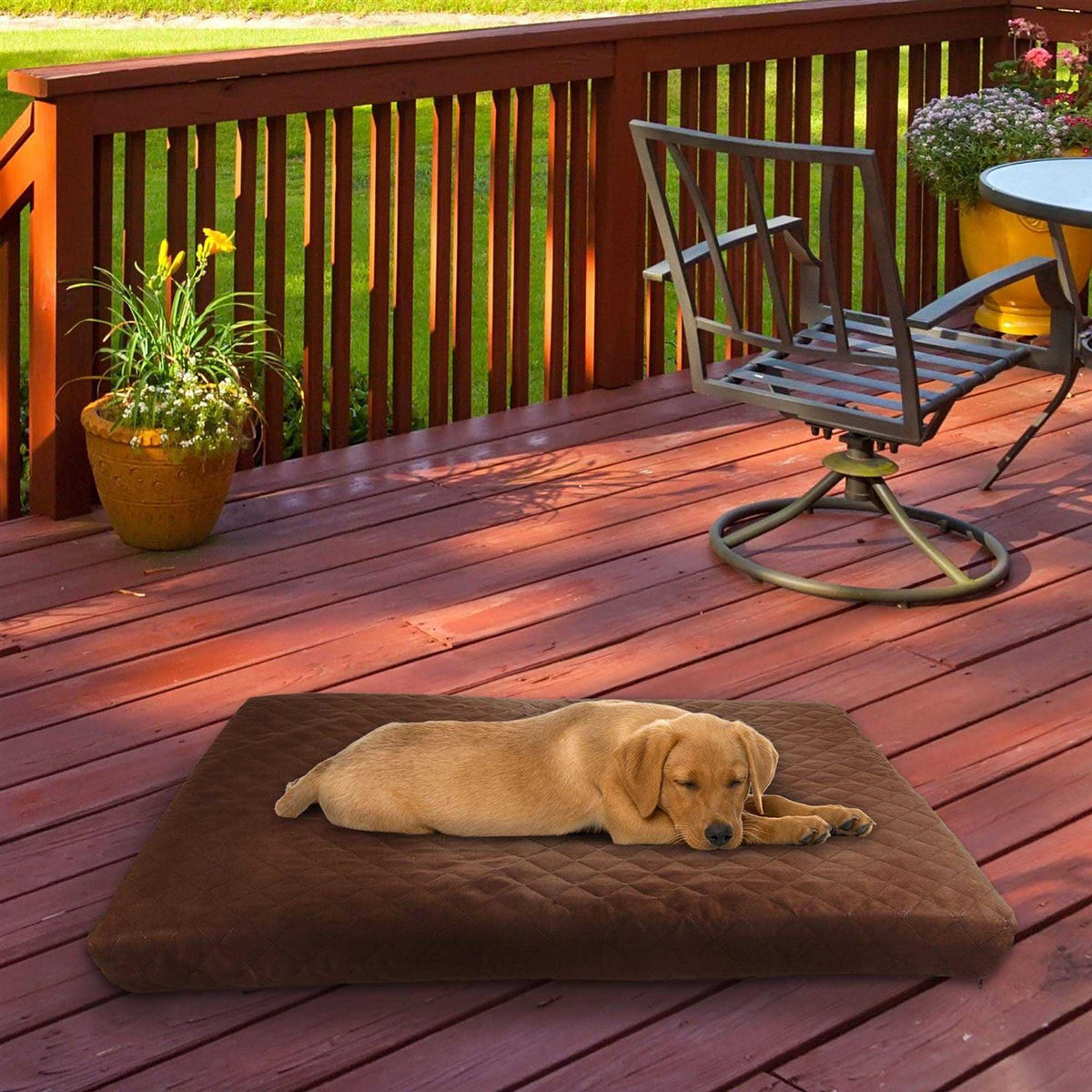 Waterproof Indoor/Outdoor Memory Foam Pet Bed R6860