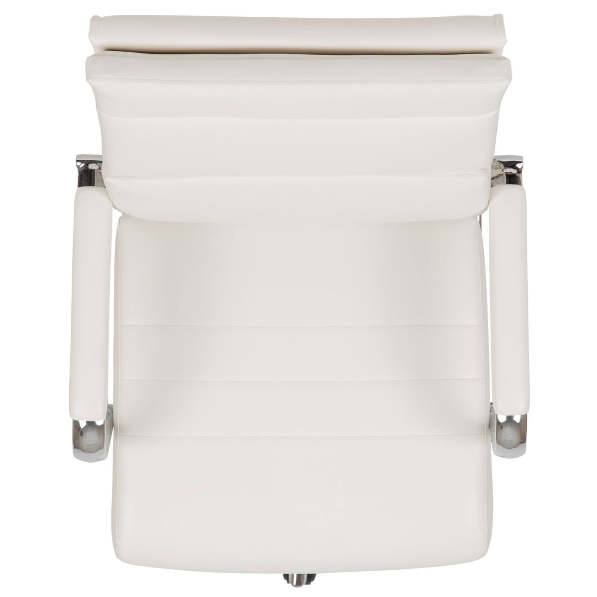 White LeatherSoft High Back Executive Swivel Office Chair H606