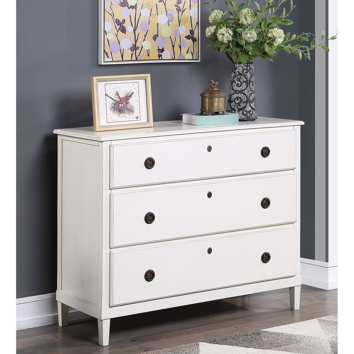 Antique White 3-Drawer Dresser B92042