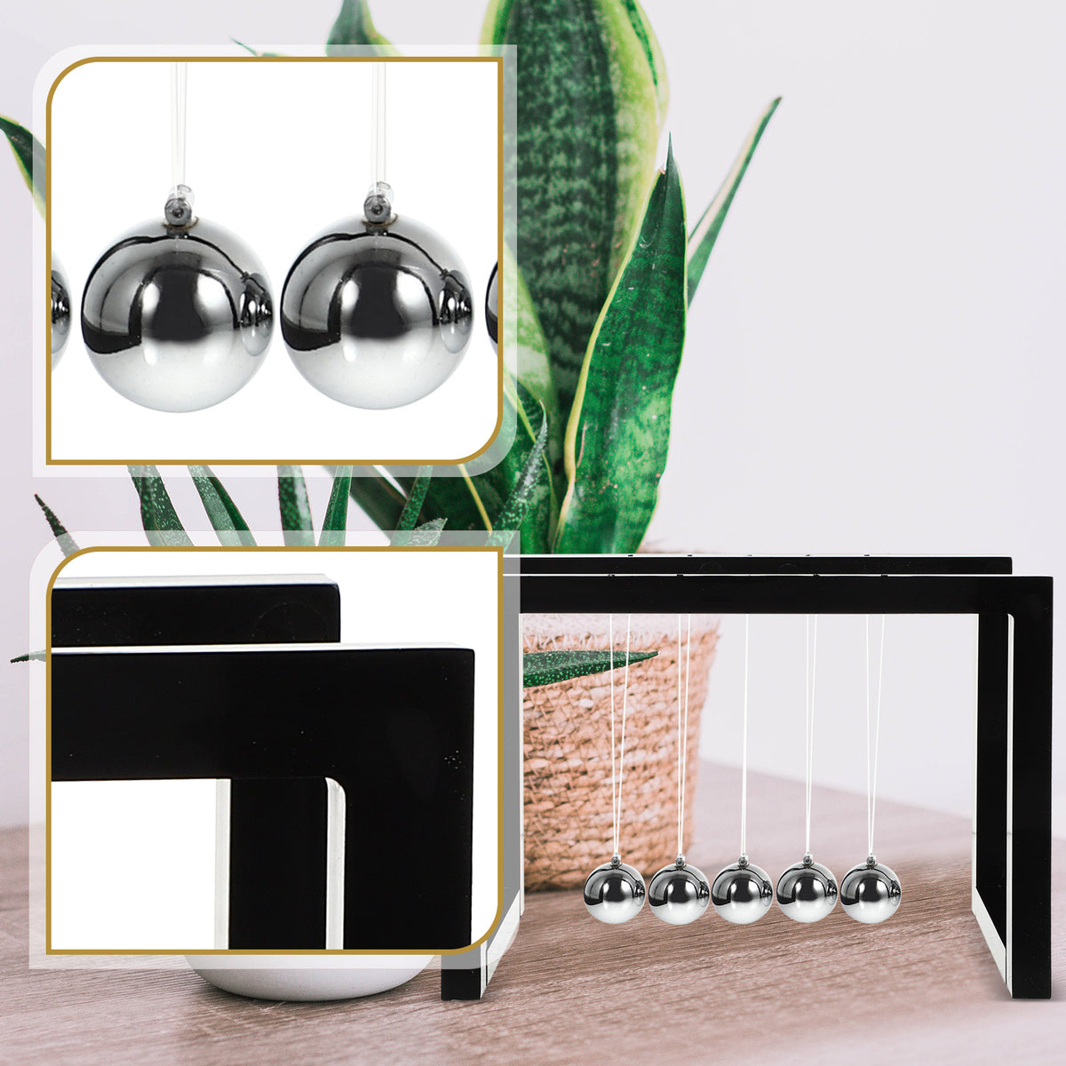 Black Swinging Balls Desk Gadget M80701