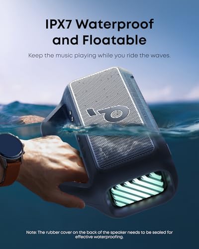80W Portable Bluetooth Speaker with Subwoofer, IPX7 Waterproof O4522