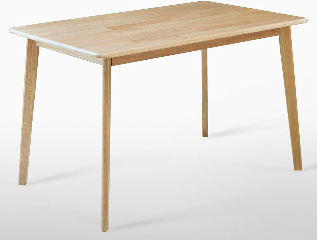 Natural-White Solid Rubber Wood Dining Table G87505