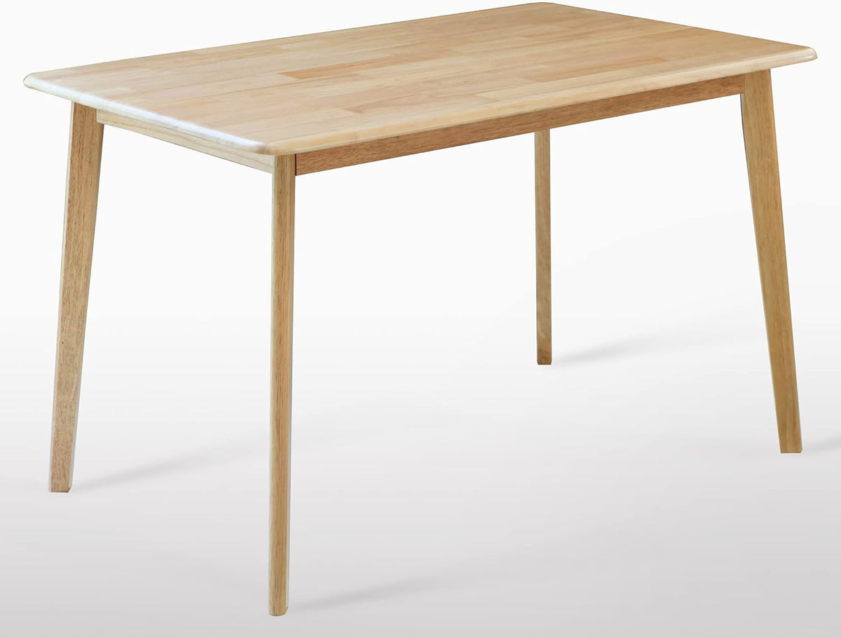 Natural-White Solid Rubber Wood Dining Table G87505