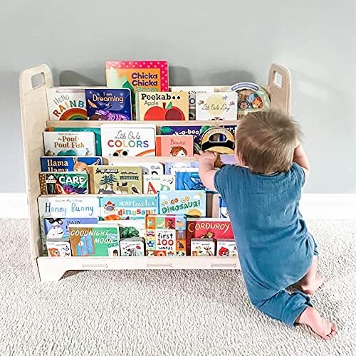 Large Montessori Wooden Bookshelf Y17468