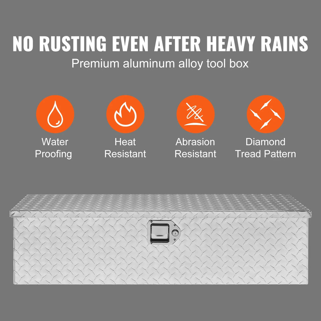 Heavy Duty Aluminum Bar Tread Truck Tool Box K3587