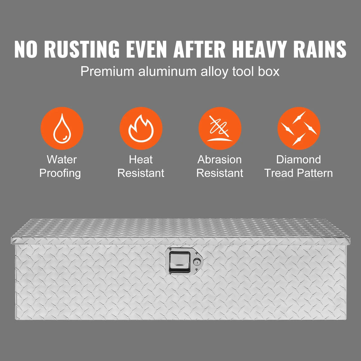Heavy Duty Aluminum Bar Tread Truck Tool Box K3587