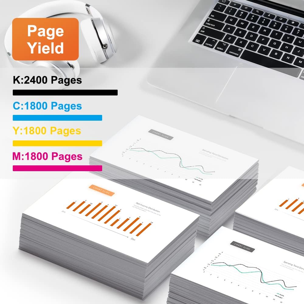 4 Packs Toner Cartridge T839687