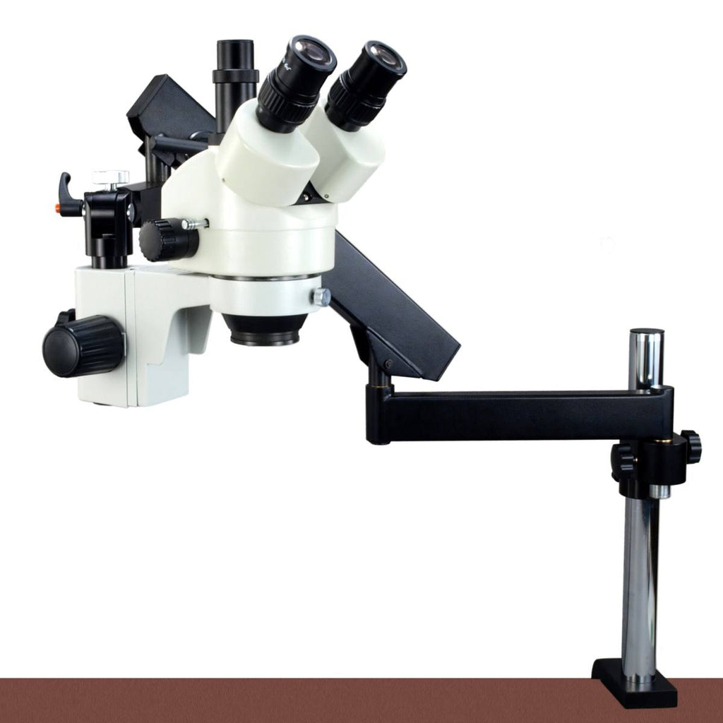 7-45X Stereo Microscope with Articulate Arm, 56 LED Ring Light, 5.0M Camera D132513