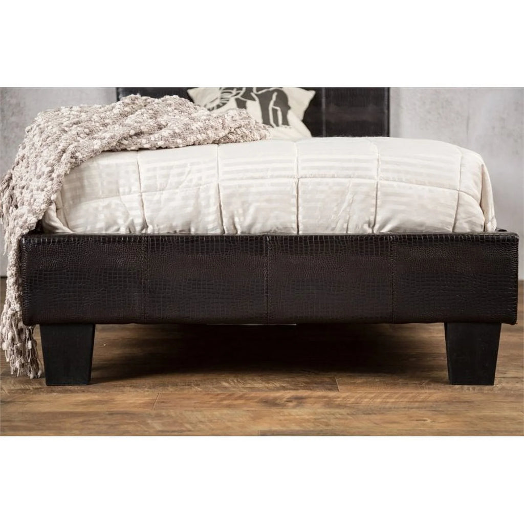 Faux Leather Queen Platform Bed V665