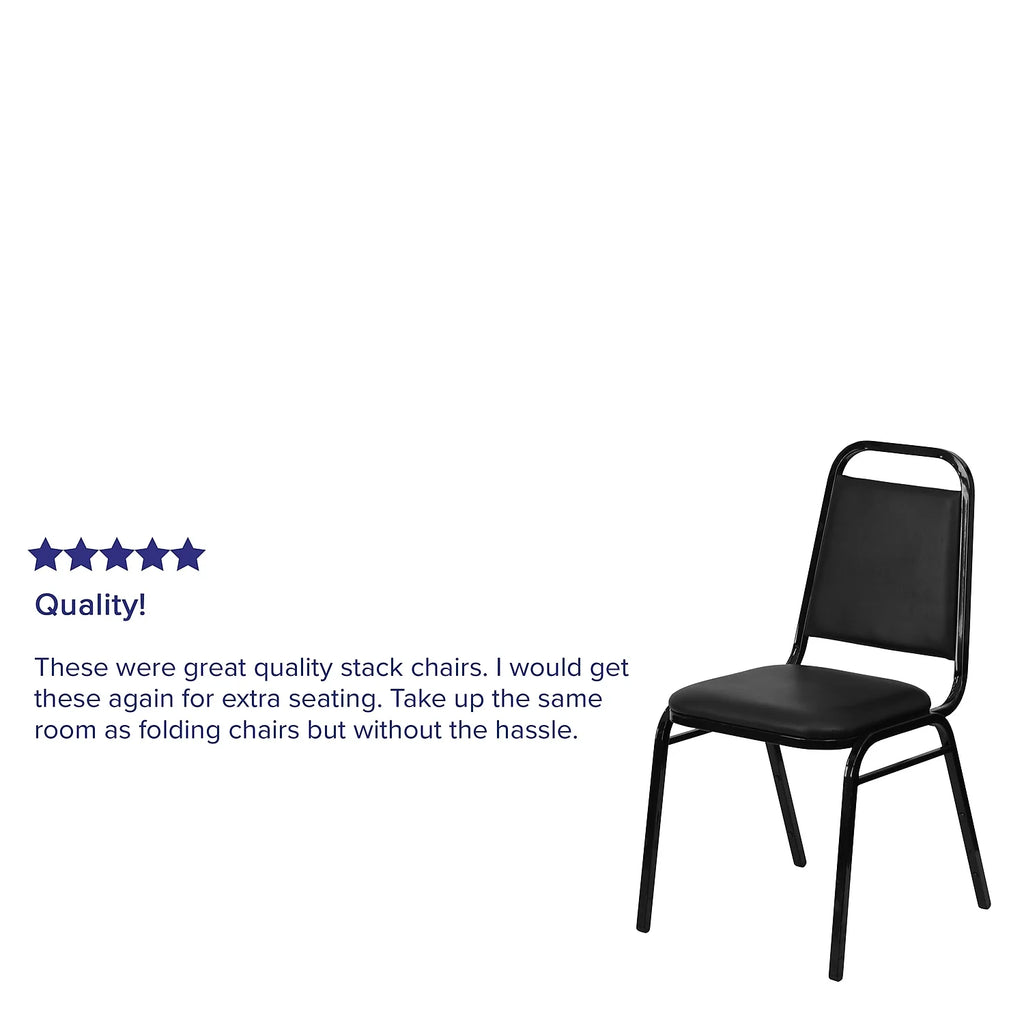 4 Pack Black Vinyl Stacking Banquet Chair U6528