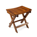 18 Inch Teak Folding Shower Stool S329952