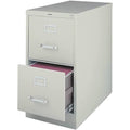 2-Drawer Vertical File Cabinet Locking Letter Gray W220