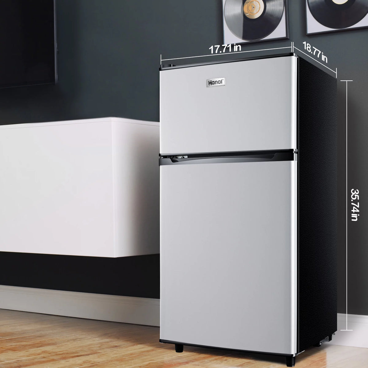 3.5 Cu ft Two Door Mini Fridge A7318