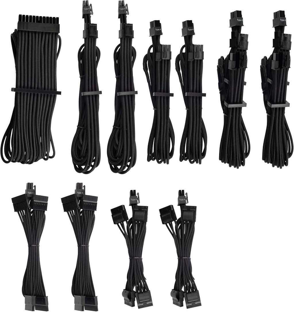Blue Individually Sleeved PSU Cables Pro Kit Y324