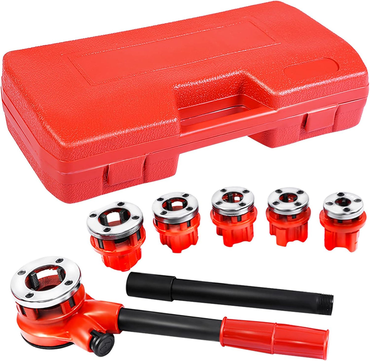 Ratchet Pipe Threader Kit with 6 Dies and Storage Case Z8686